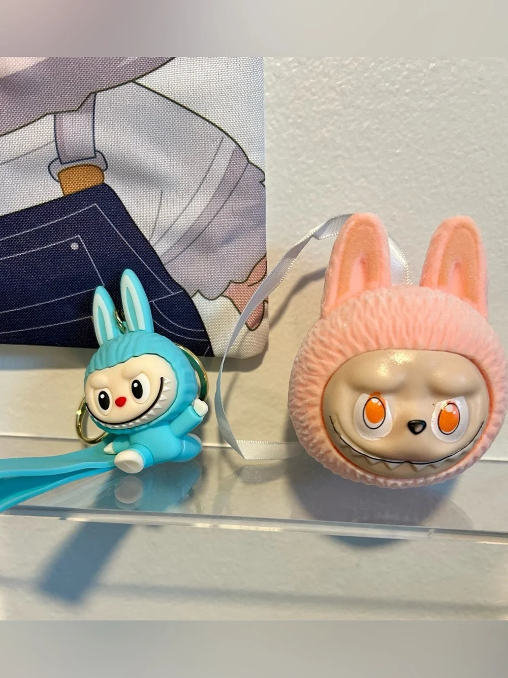 Labubu backpack and canvas bag